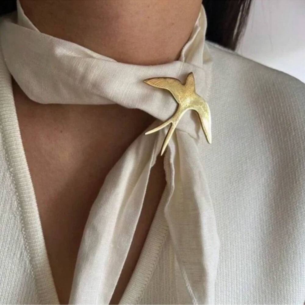 Gold Bird Brooch